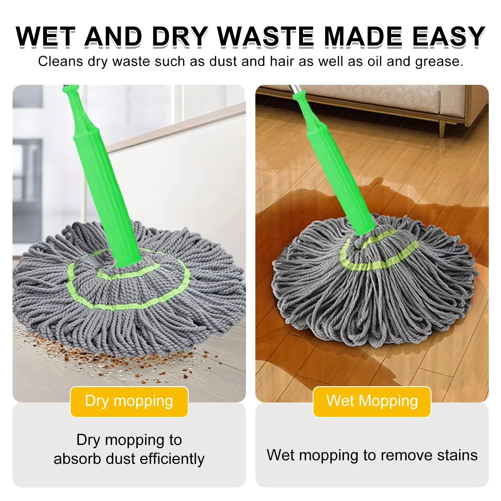New Bamboo Fiber Sleeve Mop 2  - Bamboo Fiber Trunk recension och pris