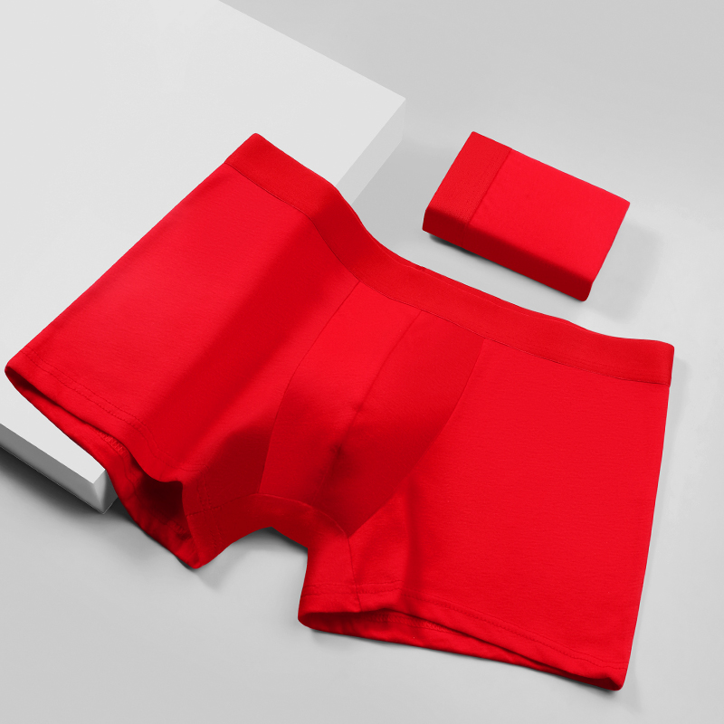 Men's 100% Cotton Red Boxer Br - Boxer Brief Pack Cotton recension och pris