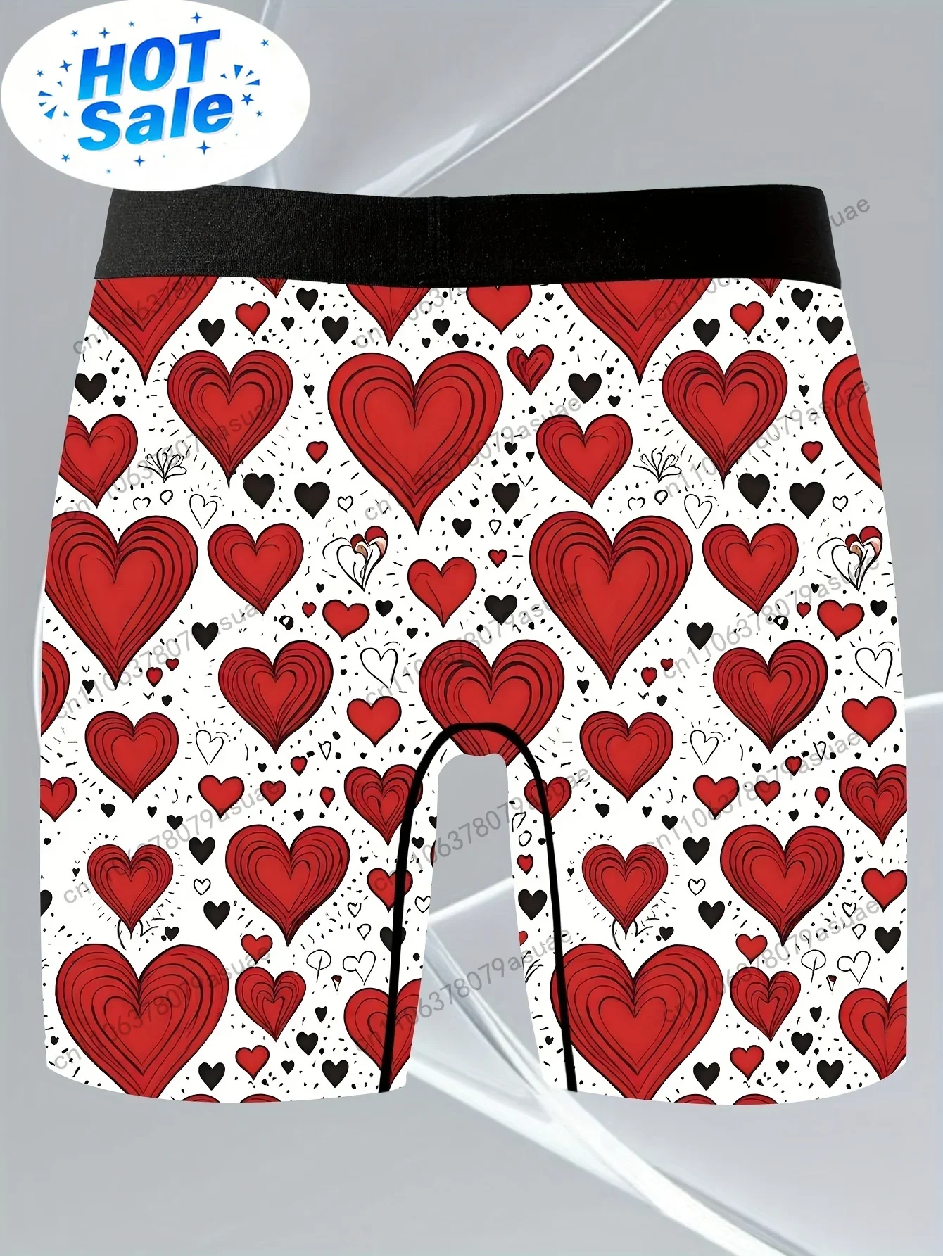 1pc Men'S Heart Print Boxer Br - Quick Dry Underwear recension och pris